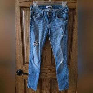 Hollister Light Blue Distressed Skinny Jeans